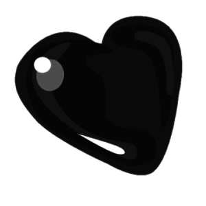 Gif animé coeur noir